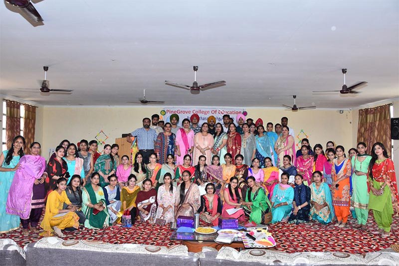 Students and staff gathered for the Pine Grove College of Education annual function.